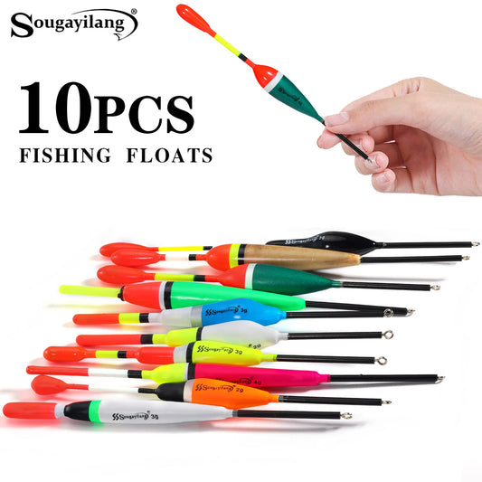 Sougayilang Fishing Float Set 10pc Chinese Hook Buoy Professional