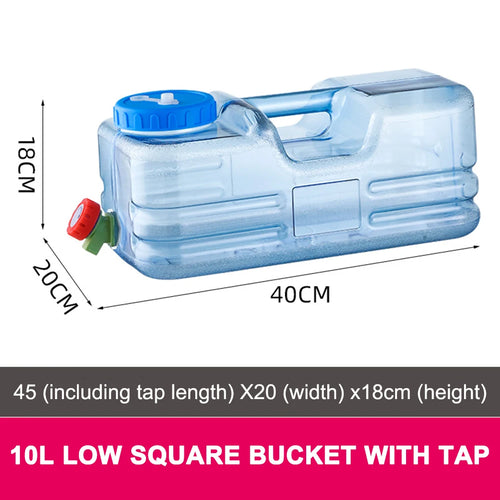 5.5L/10L Capacity Outdoor Water Bucket Portable Water Tank Container