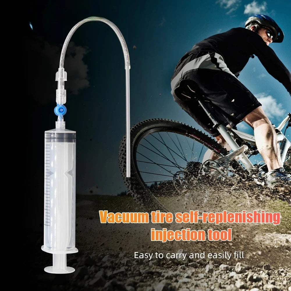 Bicycle Oil Bleed Tubeless Tire Injection Tool MTB Sealant Injector
