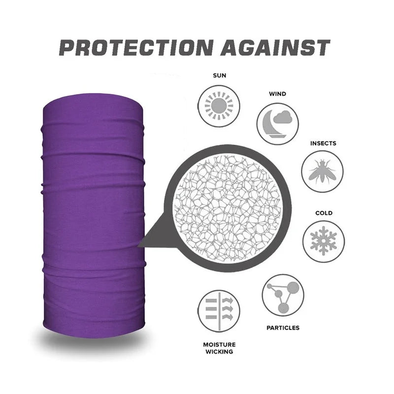 Outdoor Magic Bandana Solid Neon Color Cycling Hiking Scarves Headband