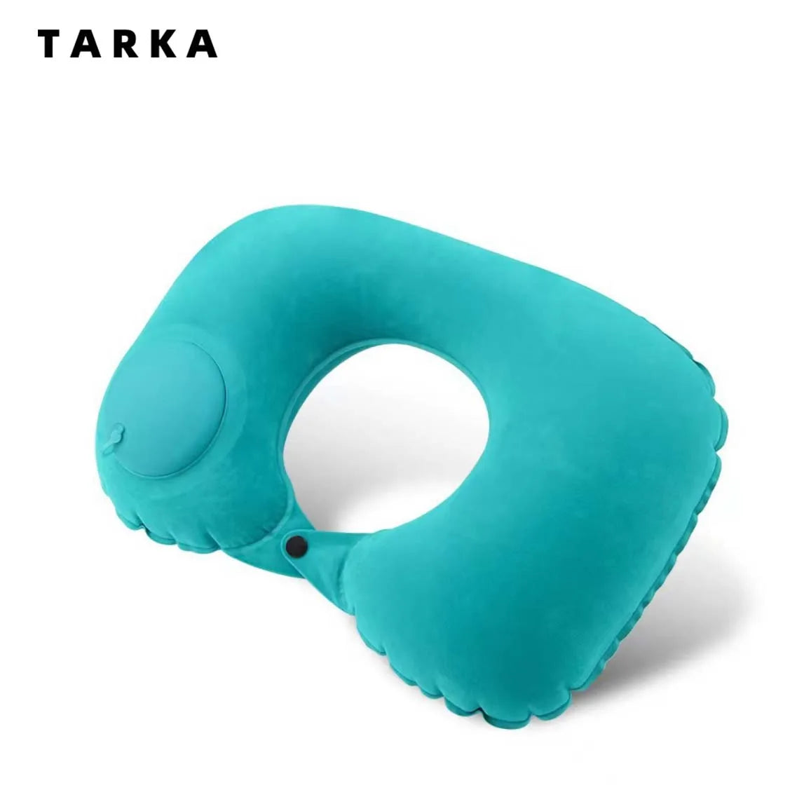 TARKA Flocking Inflatable Neck Pillow Portable Pillow Can Be Stored