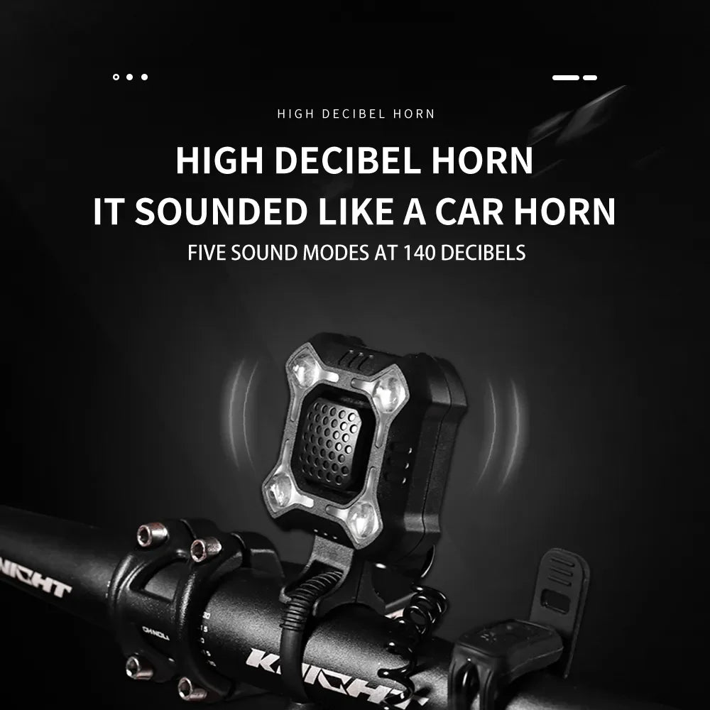 Bicycle Electronic Bell Bicycle Light Scooter E-bike Trumpet Alarm