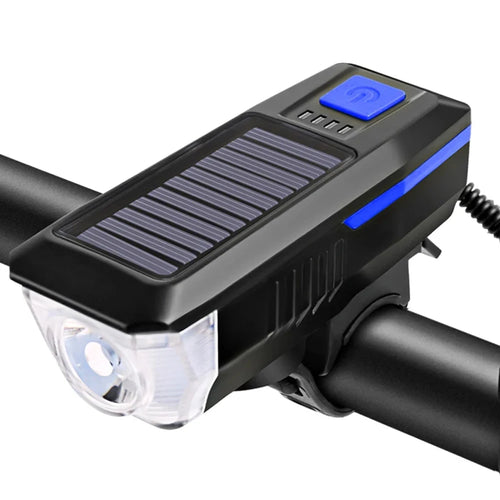 Solar Bicycle Light USB Rechargeable Power Display MTB Mountain Road