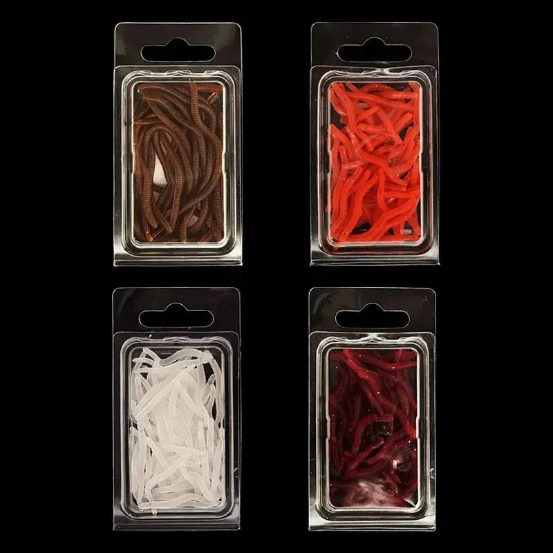 Lifelike Fishy Smell Red Soft Lures Simulation Earthworm Red Worms