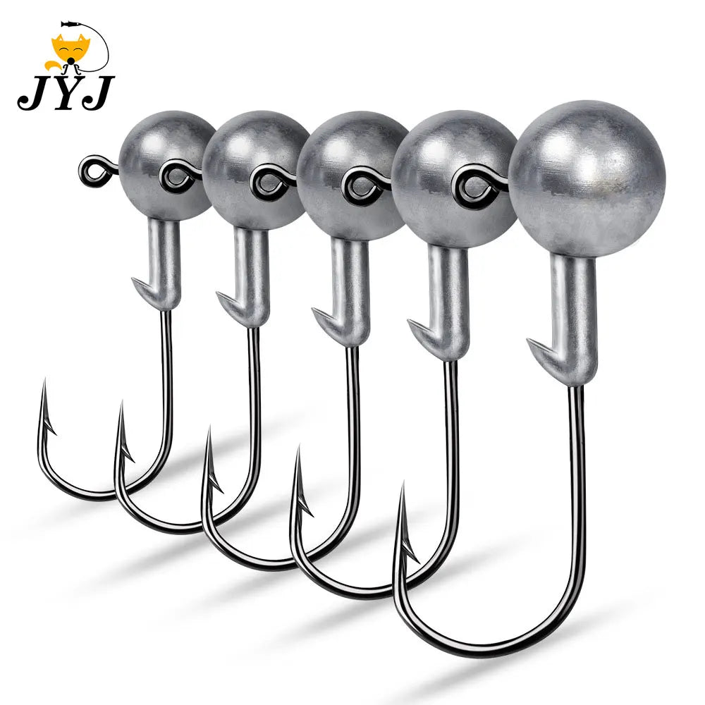 JYJ 1g 2g 3g 4g 5g 10g 20g 22g 25g 28g crank Jig head hook fishing