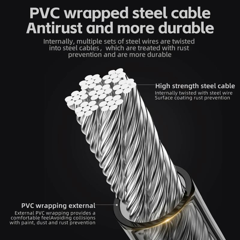 ROCKBROS Bicycle Lock Portable Anti-theft Bike Cable Lock with Keys