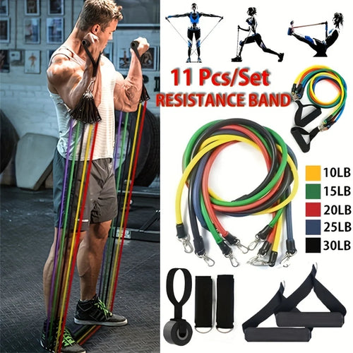 11pcs/Set Pull Rope, Resistance Bands, Portable Fitness Equipment,