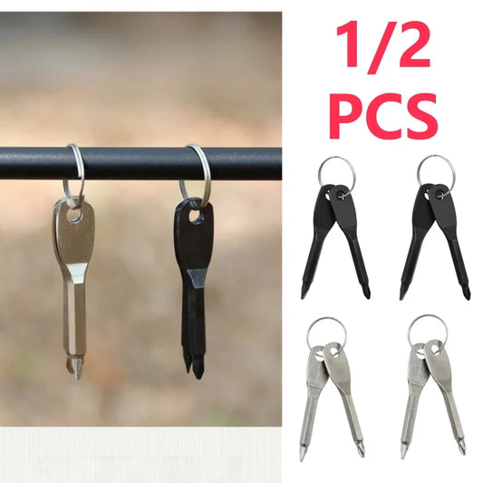 EDC Portable Screwdriver - Multifunctional Tool with Flat & Cross Tips