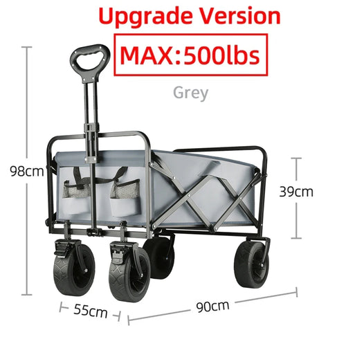 Large Weight Capacity Heavy Duty Cart Collapsible Folding Beach Wagon