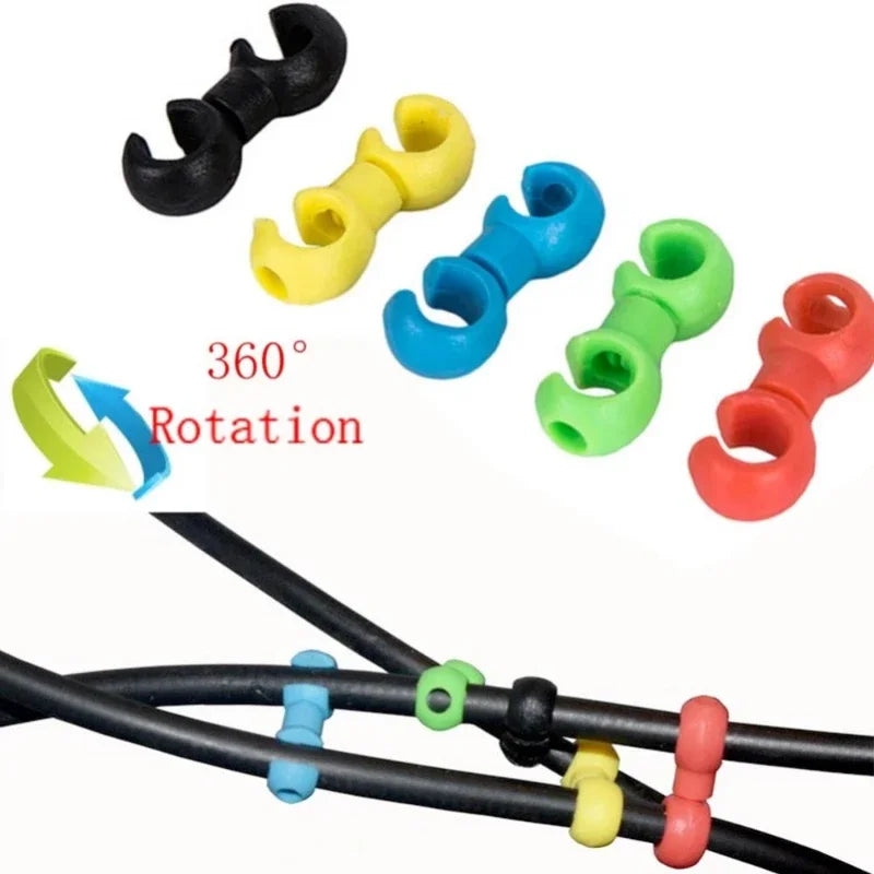 Rotatable MTB Brake Cable Clips - Bike Shift Gear Cable Buckles, Guide