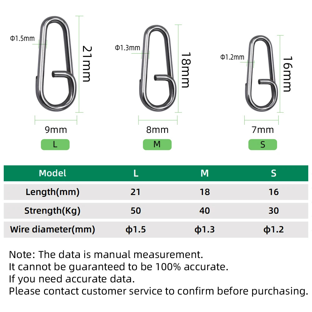 DNDYUJU 20-100pcs Stainless Steel Bent Dead Oval Split Rings Loop Lure