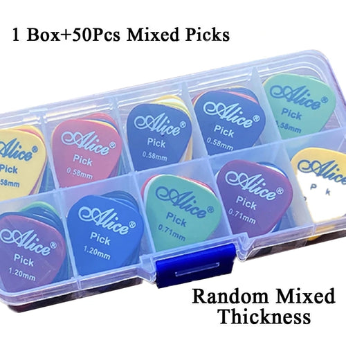 Multicolor Guitar Picks 24/50/100 Pieces Mixed ABS Premium Plastic