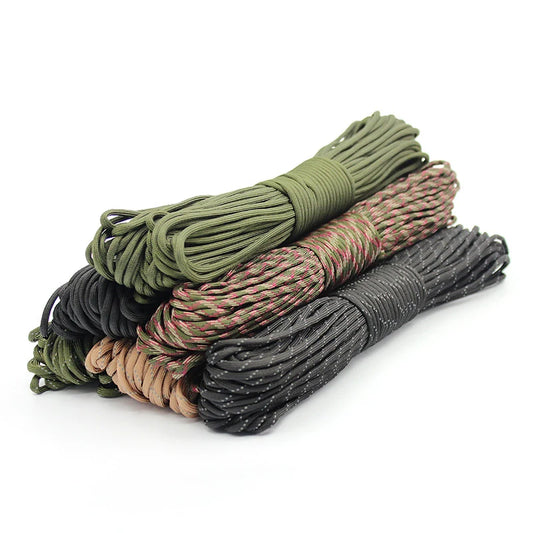 7 Cores 550 Paracord Cord 5 15 30 M Dia.4mm For Outdoor Camping