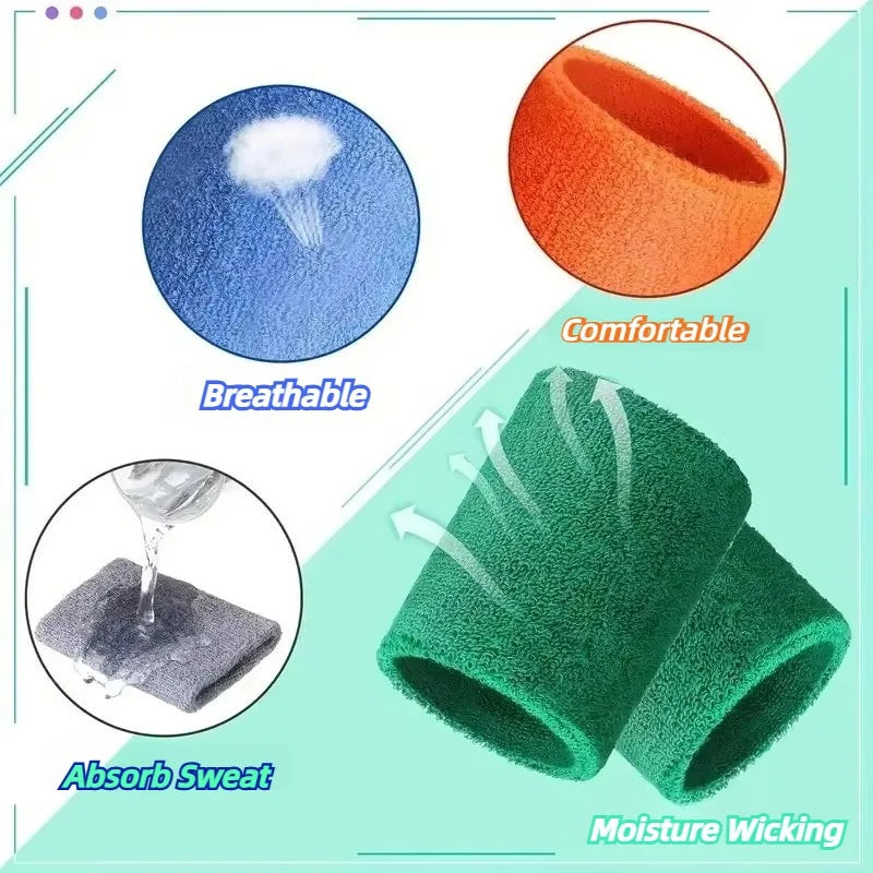 8×10CM Towel Sports Wristbands Tennis Sweat Bands Wrist Guard For