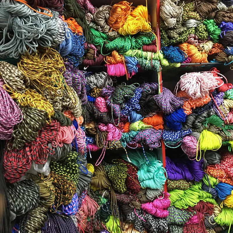 7 Cores 550 Paracord Cord 5 15 30 M Dia.4mm For Outdoor Camping