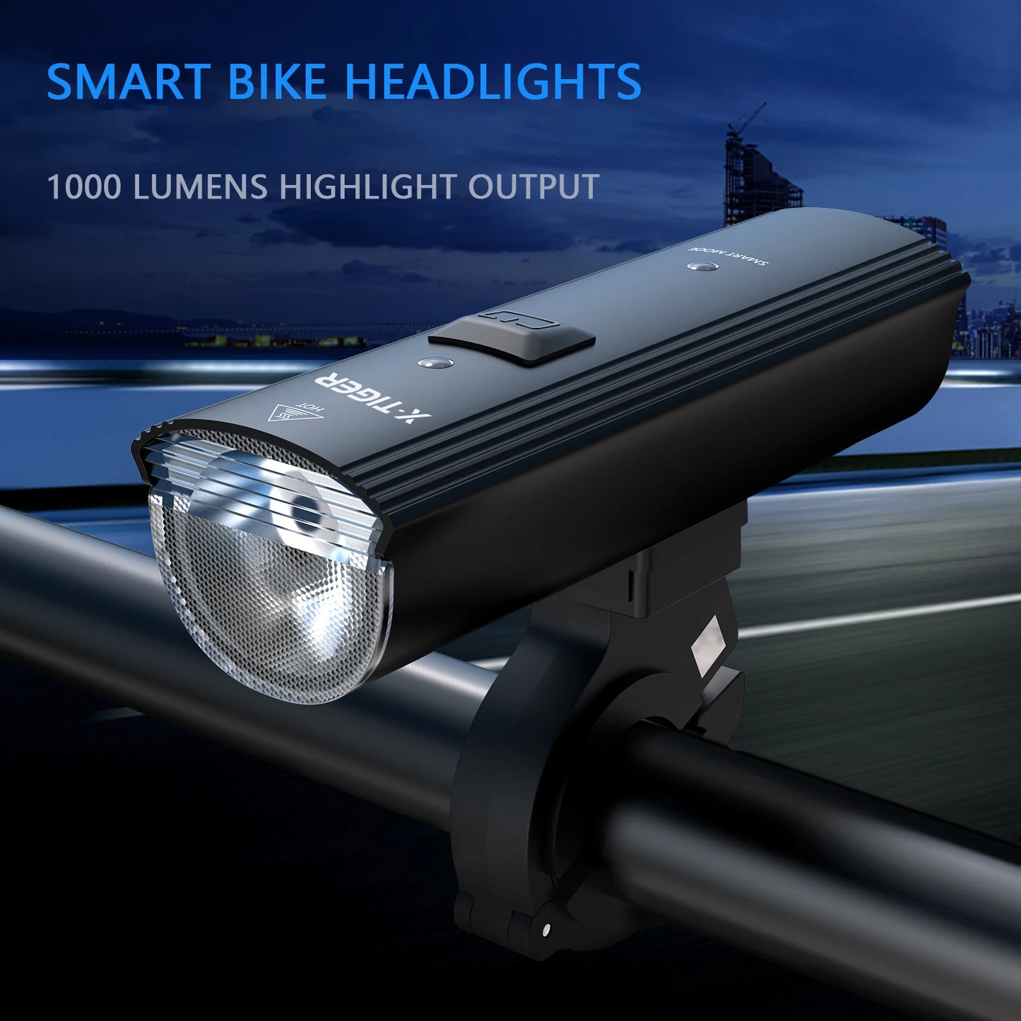 X-TIGER Smart Bicycle Light Waterproof Flashlight TYPE-C Charging