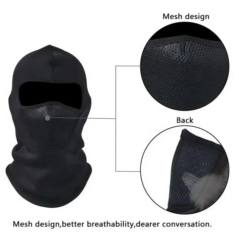 Winter Velvet Mesh Riding Hat Motorcycle Balaclava Hat Outdoor Skiing