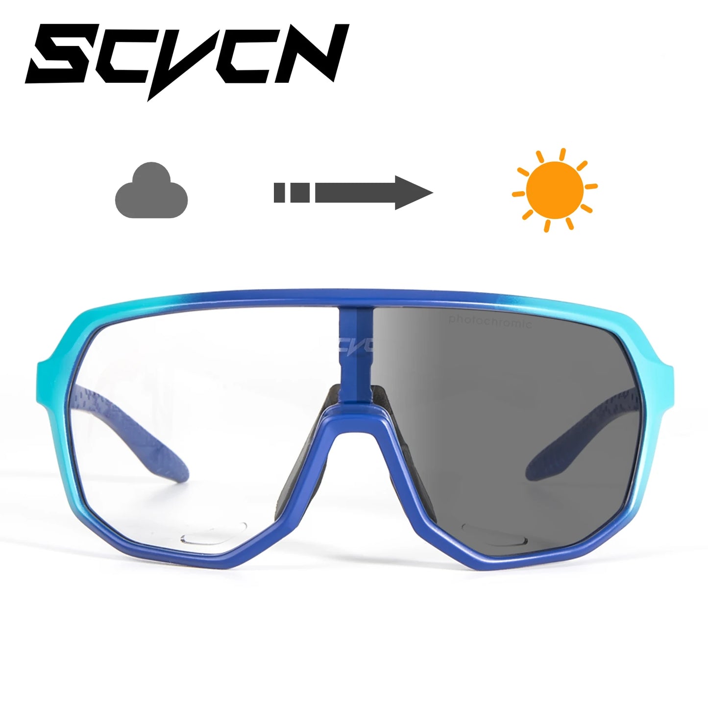 SCVCN Outdoor Sport Bike Photochromic Sunglasses Men Women bicycle MTB