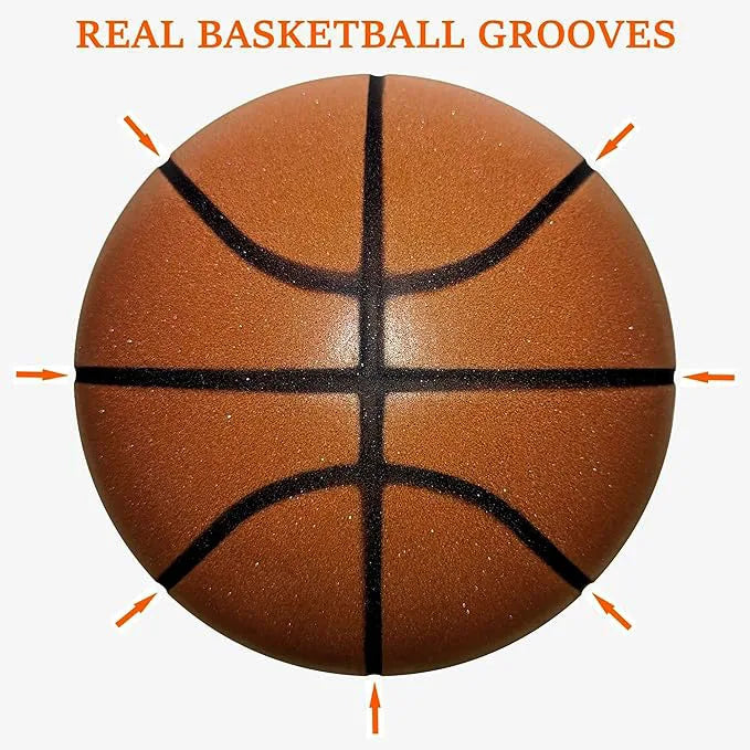 Silent Basketball Size 7#(29.5")6#/5# Dribbling Indoor Grooved Airless