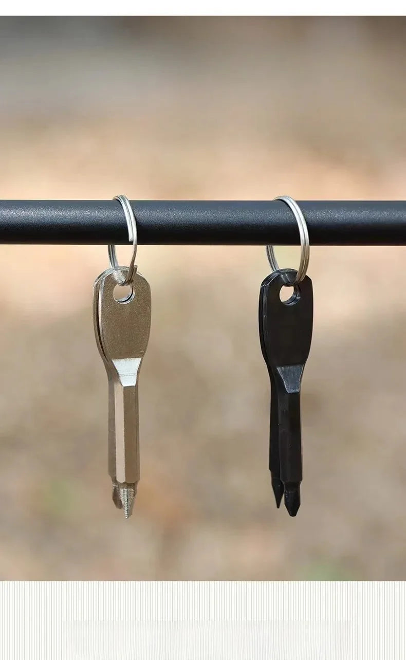 EDC Portable Screwdriver - Multifunctional Tool with Flat & Cross Tips