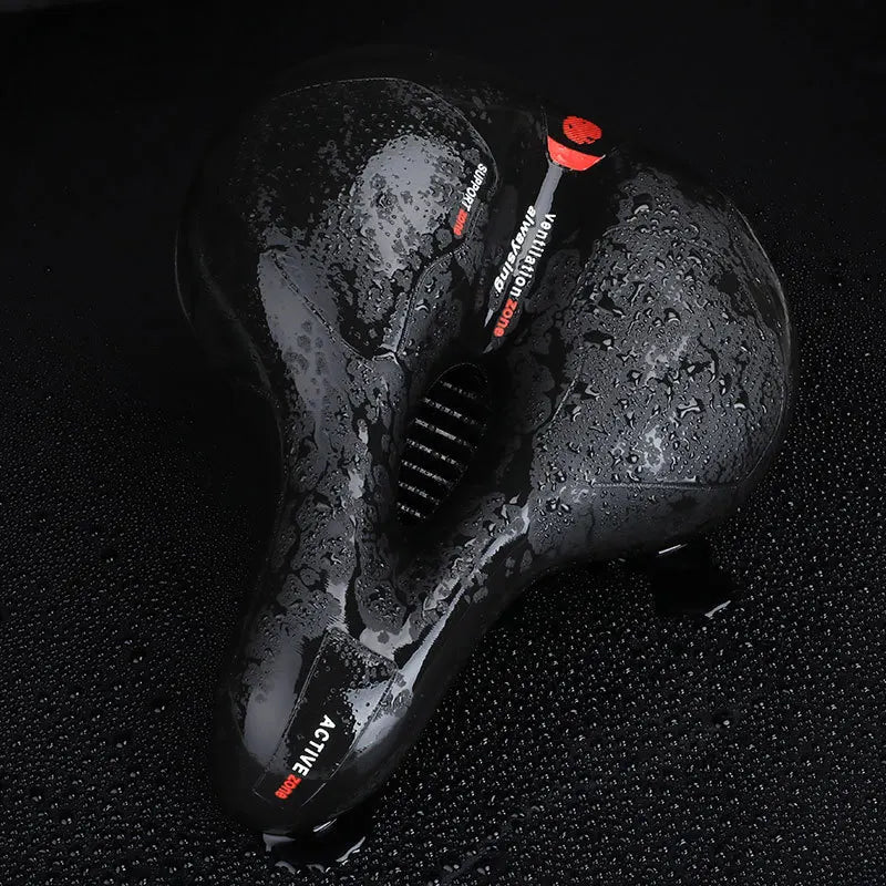 Large Road Bike Breathable Bicycle Saddle, Shock Absorbing Soft