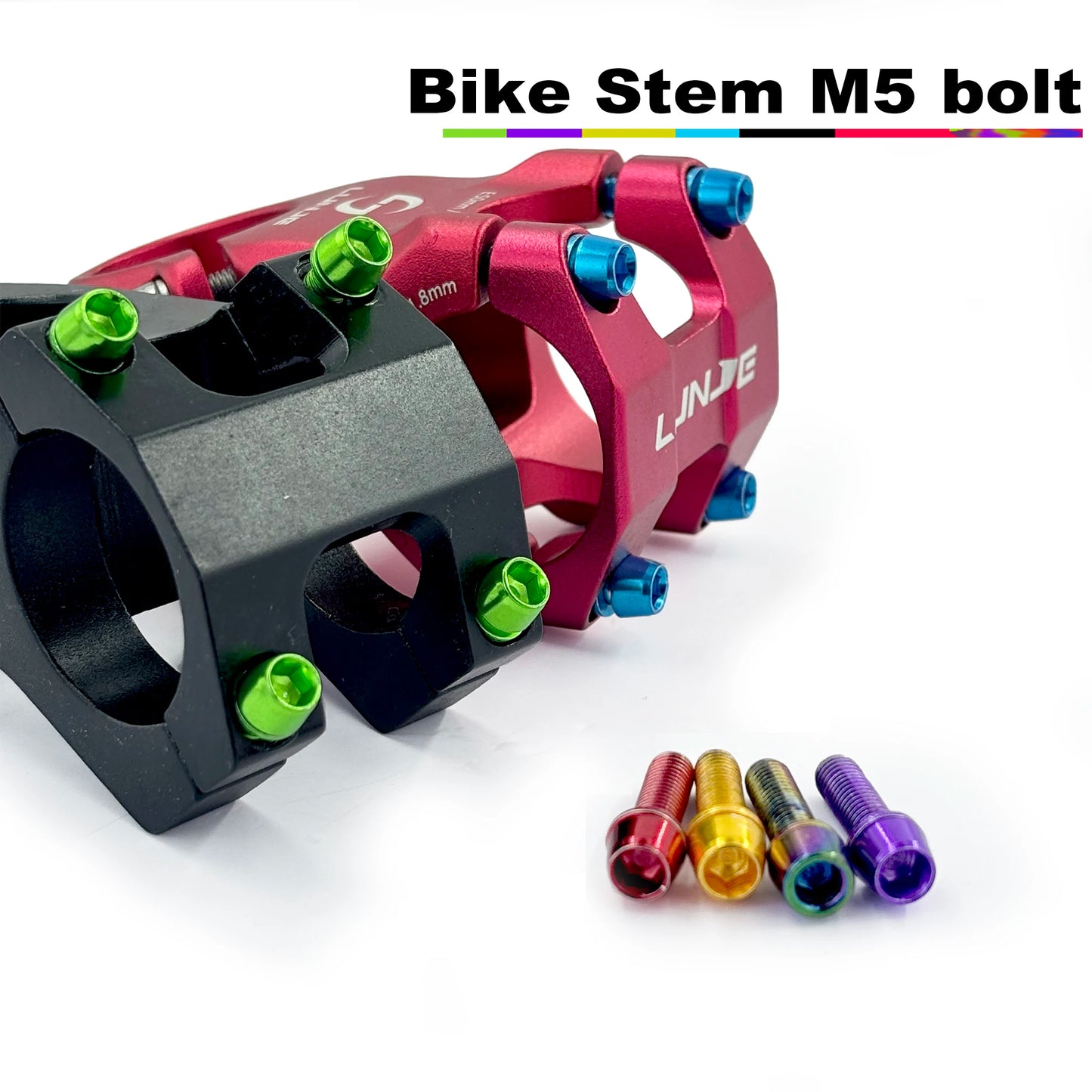 6PCS  Bike Stem M5 Alloy Steel Bolts, Bicycle Stem Bolts Screws,