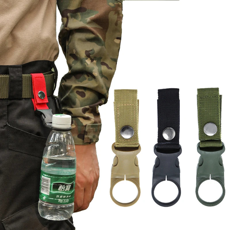 Webbing Water Bottle Holder Climbing Carabiner Belt Backpack Hanger
