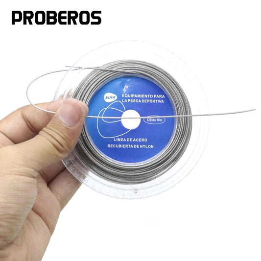 PRO BEROS Stainless Steel Fishing Line 10M 7 Strands 10LB-200LB Trace