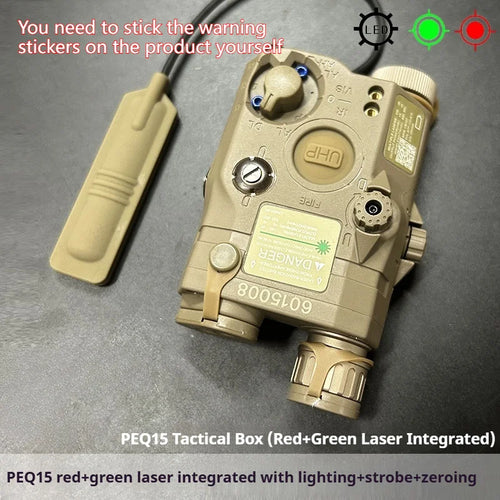 Tactical Airsoft PEQ-15 PEQ15 LA5C Red Dot Green Blue IR Fill Light