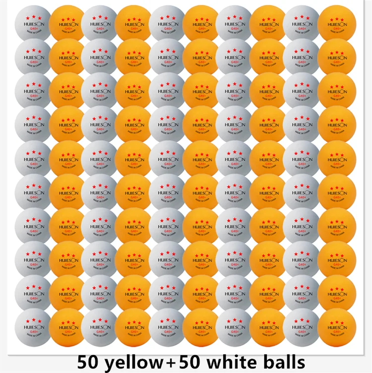 Huieson 3 Star Ping Pong Balls 50~100 PCS ABS 40+ New Material Table