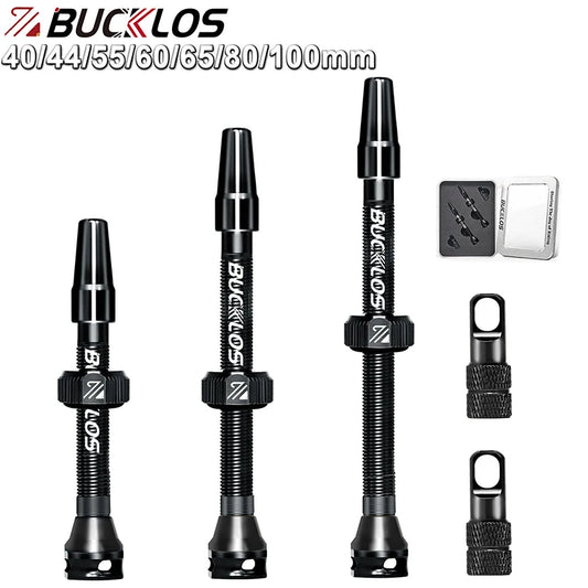 BUCKLOS Bike Tubeless Valve 40/44/55/60/65/80/100mm Bicycle Presta