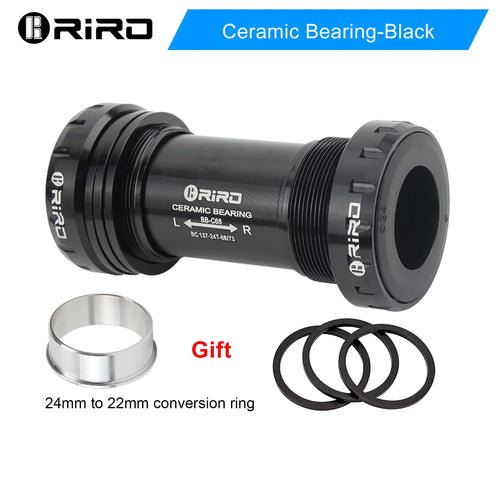RIRO Bicycle Ceramic Bottom Bracket BB68/BB92 68/73MM Threaded BB MTB