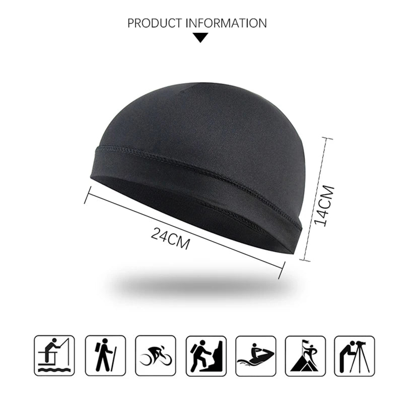 Unisex Quick Dry Helmet Cycling Cap, Anti-UV, Anti-Sweat, Sports Hat,