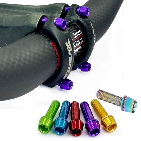 6PCS  Bike Stem M5 Alloy Steel Bolts, Bicycle Stem Bolts Screws,