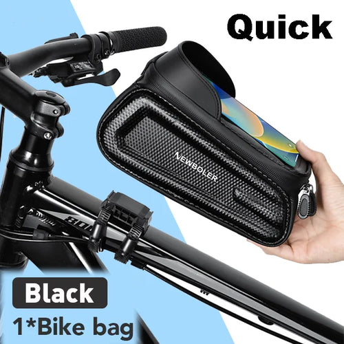 NEWBOLER Bicycle Bag Cycling Top Front Tube Frame Bag Waterproof 6.5