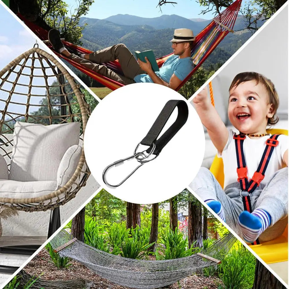 1/2pcs Durable Hanging Belt Hammock Swing Hanging Belt and Steel Alloy