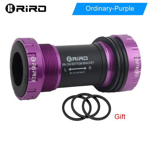 RIRO Bicycle Ceramic Bottom Bracket BB68/BB92 68/73MM Threaded BB MTB