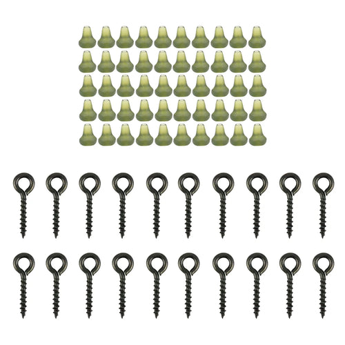Hirisi 70pcs Carp Fishing Accessories Fishing Hook Bait Screw Stopper