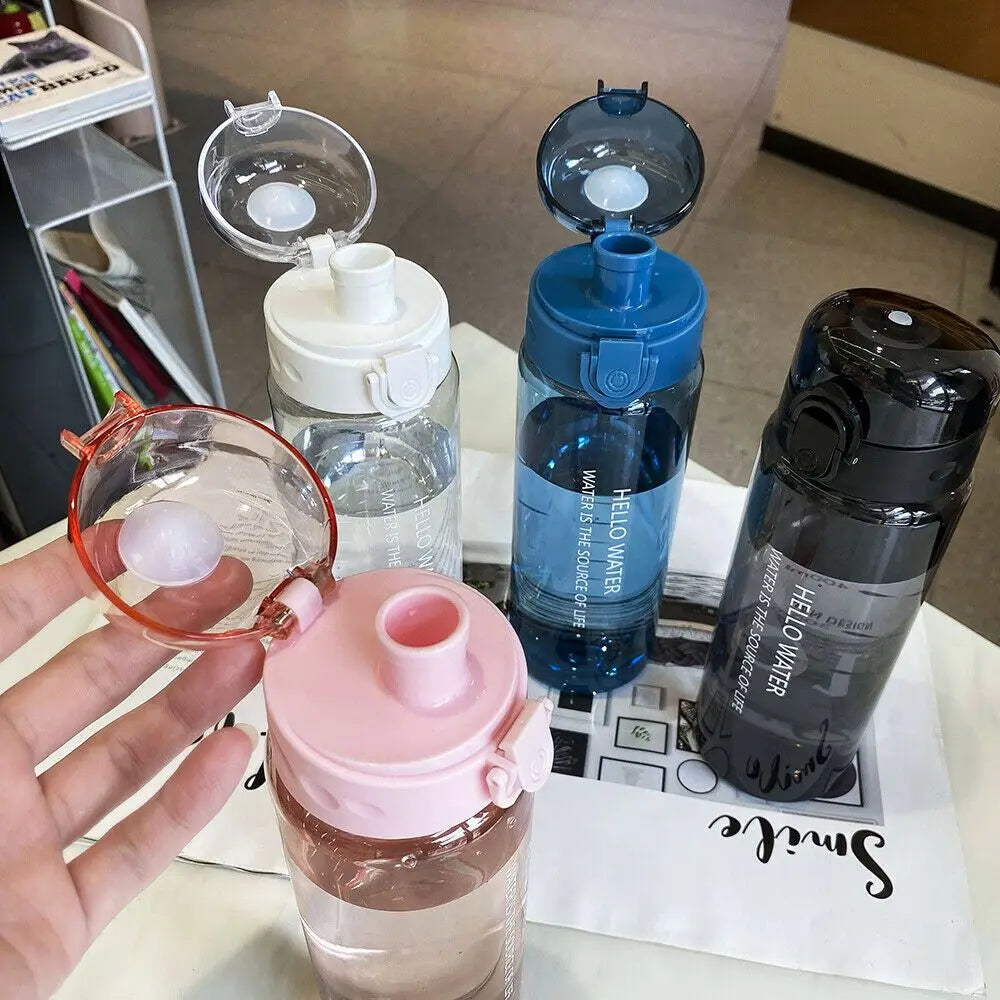 Sports Transparent Water Bottle 780ml Portable Gym Travel Clear