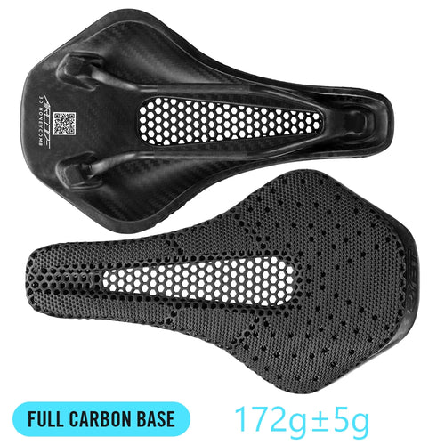 RYET 3D Printed Bike Saddle Ultralight Carbon Fiber Hollow Comfortable