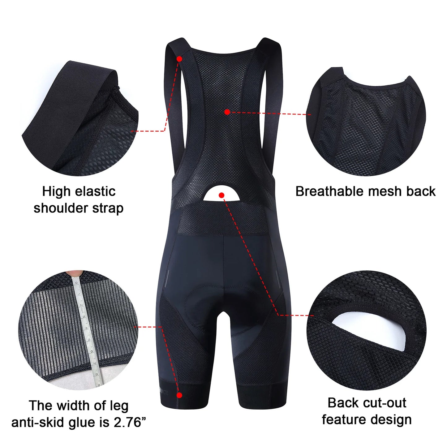 YKYWBIKE Cycling Bib Shorts Men Outdoor Wear Bike Ride 6 Hours Padded