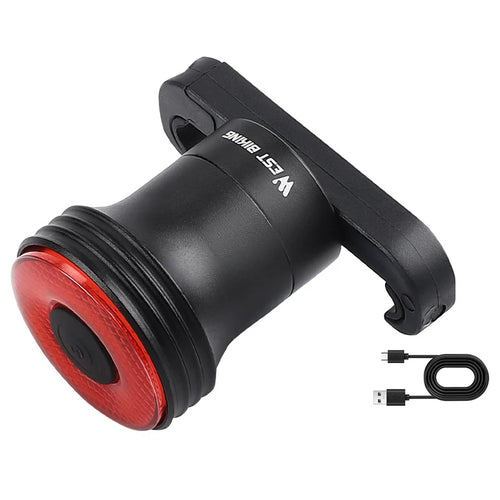 WEST BIKING Bike Tail Light Smart Sensing MTB Road Bike Rear Light