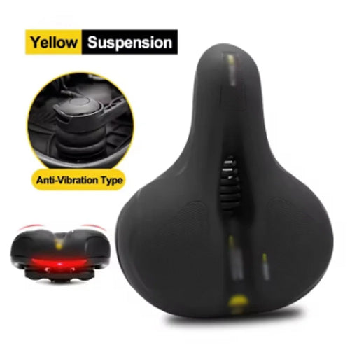 Reflective Shock Absorbing Hollow Bike Saddle MTB Bicycle Seat