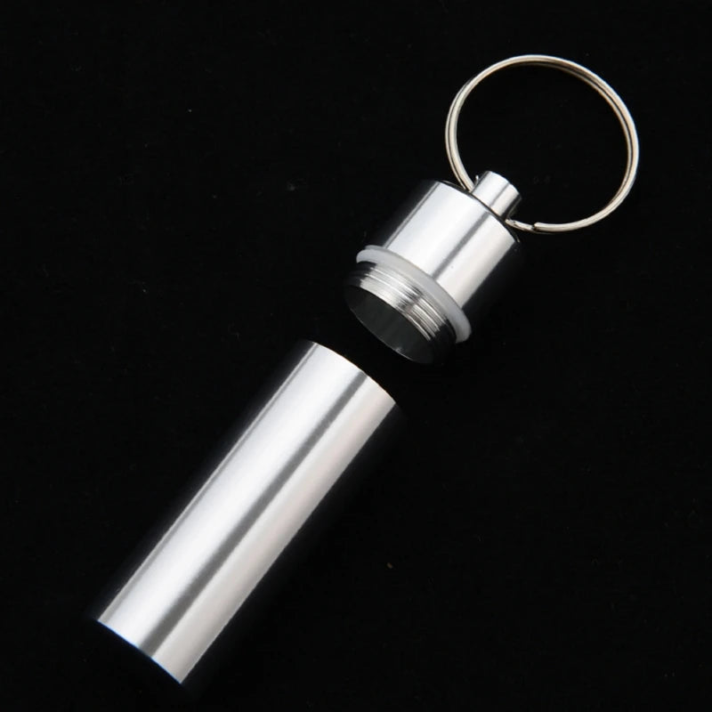 Waterproof Aluminum Alloy Pill Box Portable Medicine Case Capsule