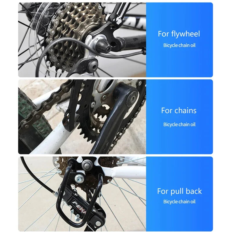 60ML Bicycle Long Lasting Chain Lube Chain MTB Road Bike Waxy Dry