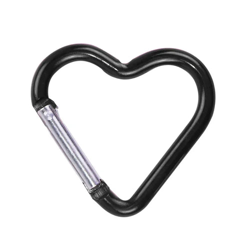 1-Piece Heart-shaped Aluminum Carabiner Key Chain Clip Outdoor Keyring