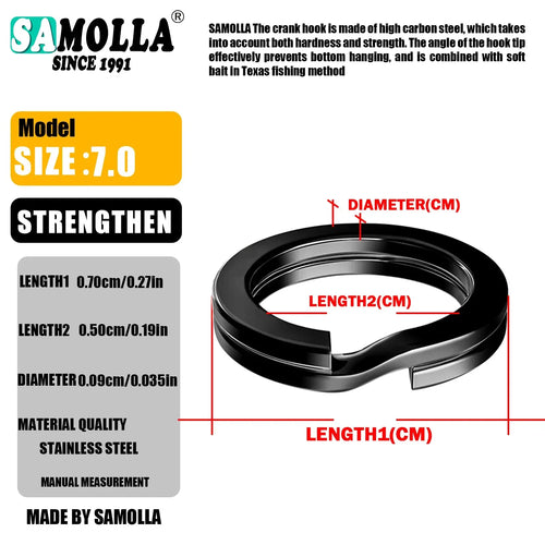 100pcs Fishing Split Rings Stainless Steel 3.5-12MM High Quality