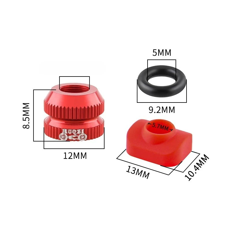 2Pcs Bike Tubeless Tire Presta Valve Nut MTB Road Bicycle Rim Aluminum