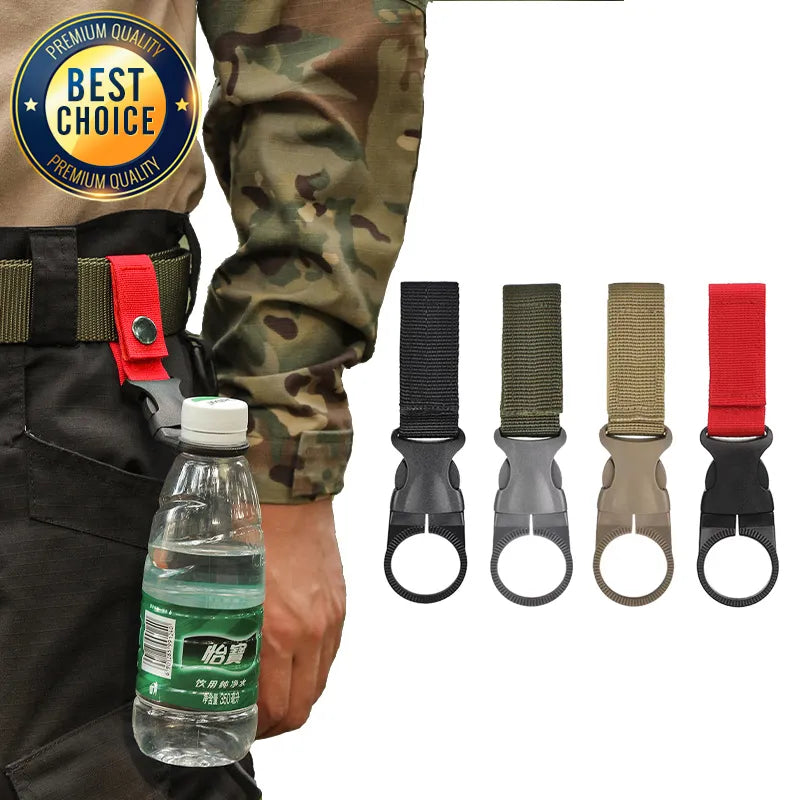 Webbing Buckle Hook Water Bottle Holder Clip Outdoor Military Nylon