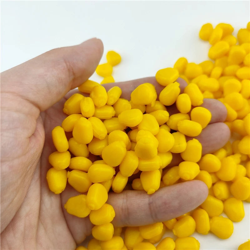 100pcs Silicone Smell Corn Soft Bait Water Corn Carp Fishing Lures
